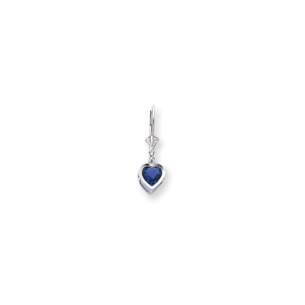 14K Weißgold Ohrringe mit 6-mm-Tsavorit in Herzform