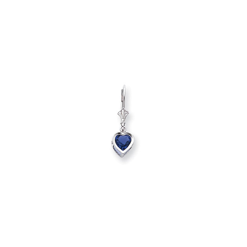 14K Weißgold Ohrringe mit 6-mm-Tsavorit in Herzform