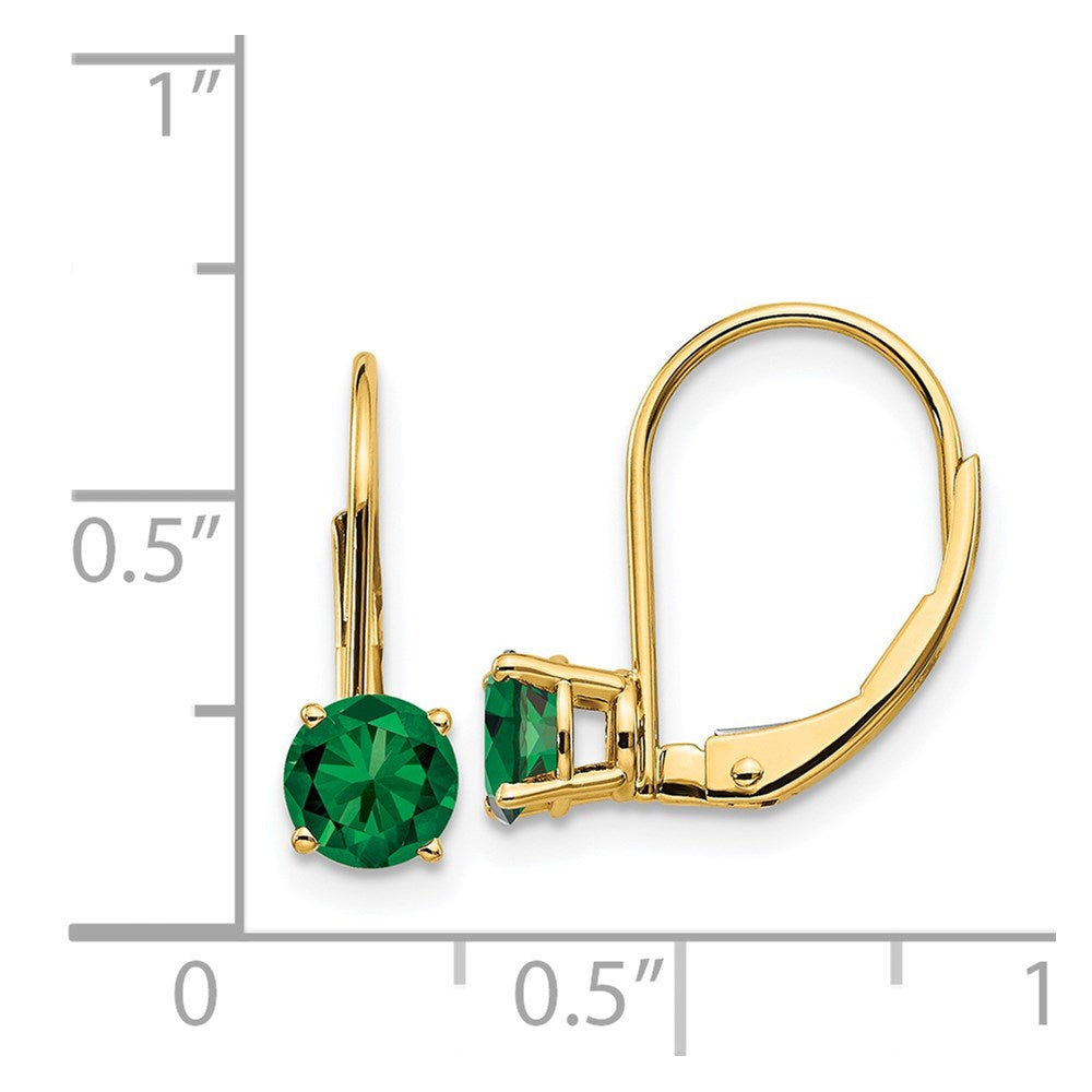 14K Gelbgold Mount-St.-Helens-Ohrhänger mit Klappverschluss, 5 mm