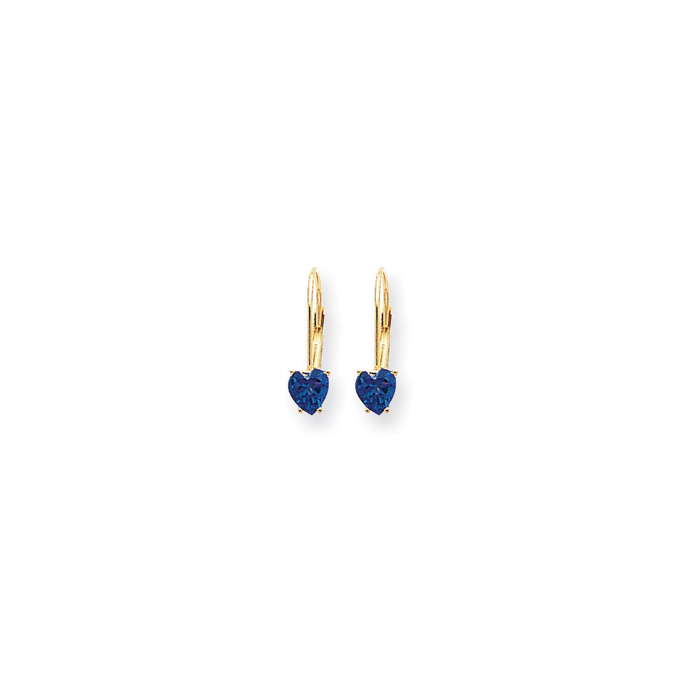 14K Gold Ohrstecker Herz Tsavorit 5mm