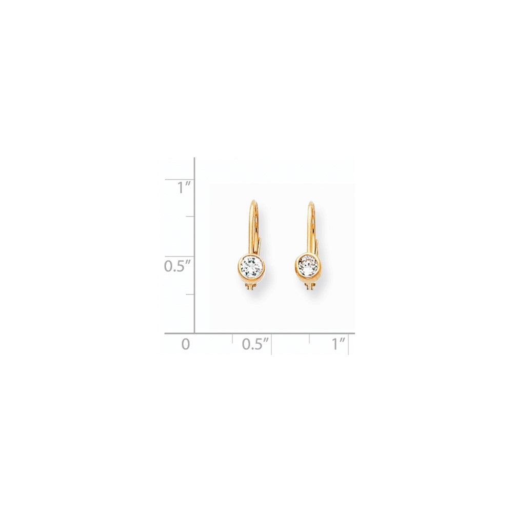 14K Gelbgold Diamant-Ohrringe mit AA-Qualität, Echtdiamanten, Leverback-Verschluss