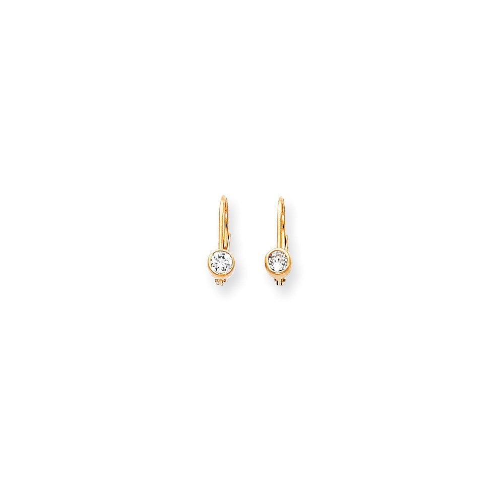14K Gelbgold Ohrringe mit VS echten Diamanten und Brisur-Verschluss