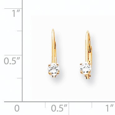 14K Gelbgold Ohrringe mit VS echten Diamanten, Klappbrisur
