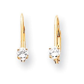 14K Gelbgold Ohrringe mit VS echten Diamanten, Klappbrisur