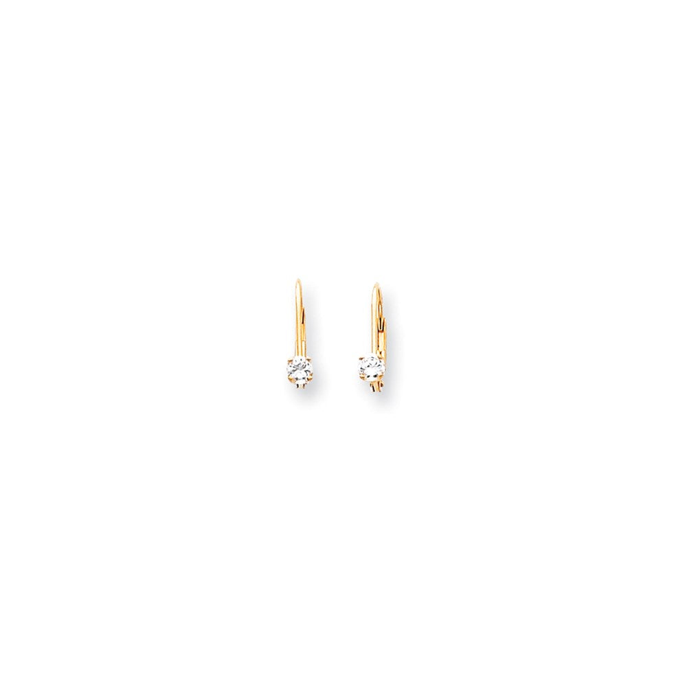 14K Gelbgold Ohrringe mit VS echten Diamanten, Klappbrisur
