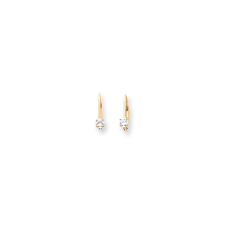 14K Gelbgold Ohrringe mit VS echten Diamanten, Klappbrisur