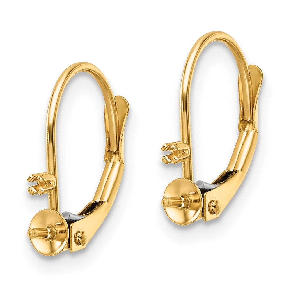 14K Gelbgold 5mm Fw Zuchtperle Vs Echt Diamant Brisur Ohrring