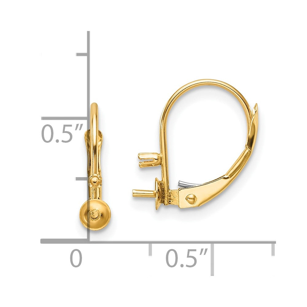 14K Gelbgold 5mm Fw Zuchtperle Vs Echt Diamant Brisur Ohrring