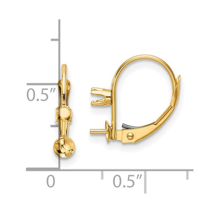 14K Gelbgold 6mm Fw Zuchtperle Aaa Echt Diamant Brisur Ohrring