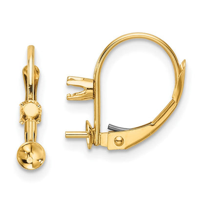 14K Gelbgold 6mm Fw Zuchtperle Aaa Echt Diamant Brisur Ohrring