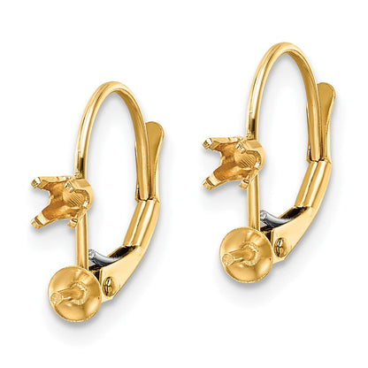14K Gelbgold 7mm Fw Zuchtperle Aaa Echt Diamant Brisur Ohrring