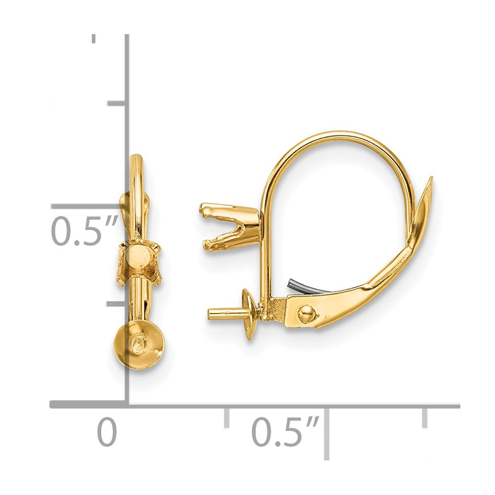 14K Gelbgold 7mm Fw Zuchtperle Vs Echt Diamant Brisur Ohrring