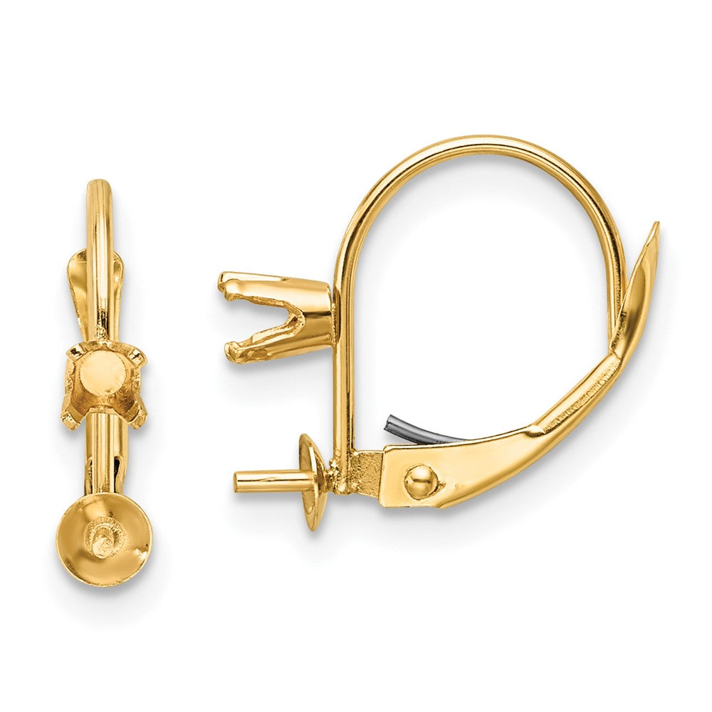 14K Gelbgold 7mm Fw Zuchtperle Vs Echt Diamant Brisur Ohrring