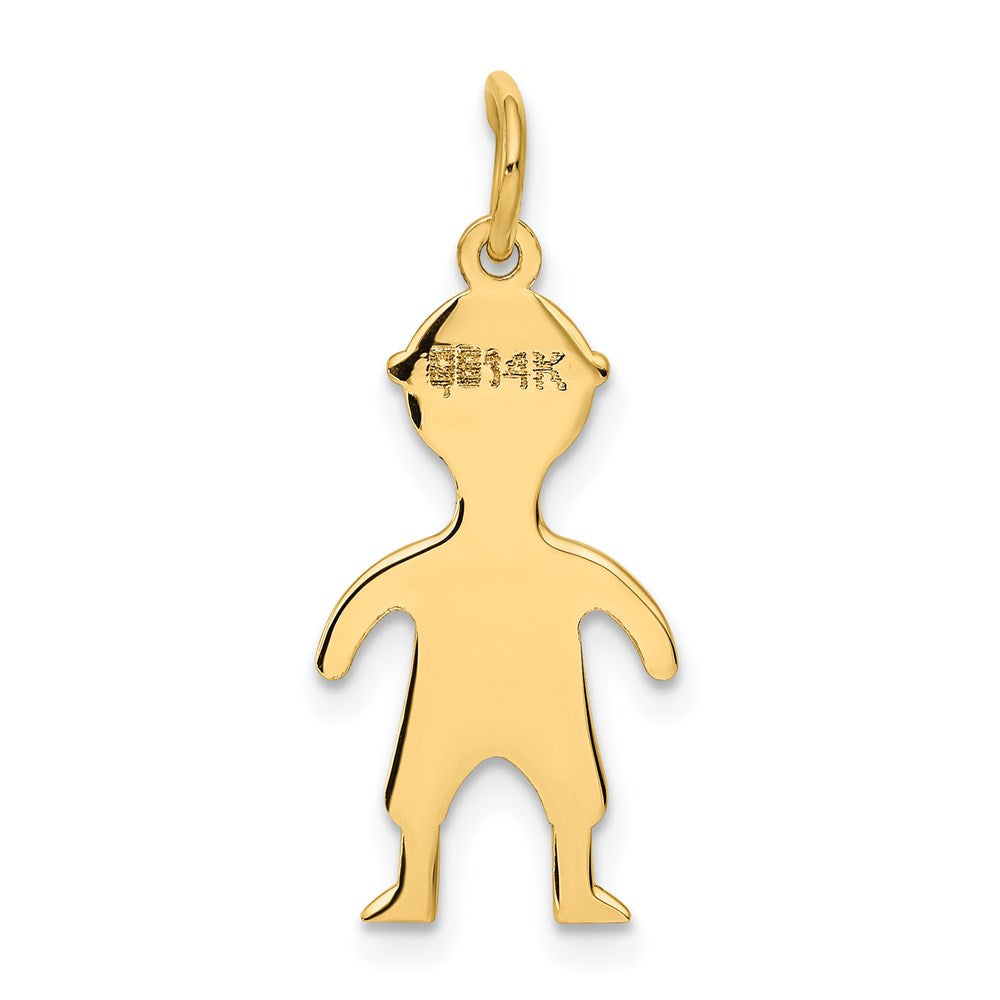 14K Gelbgold 14K.011 Depth Gravierbar Junge Charm