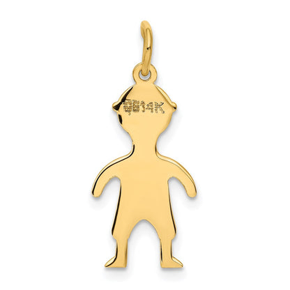 14K Gelbgold 14K.011 Depth Gravierbar Junge Charm