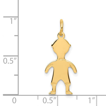 14K Gelbgold 14K.011 Depth Gravierbar Junge Charm