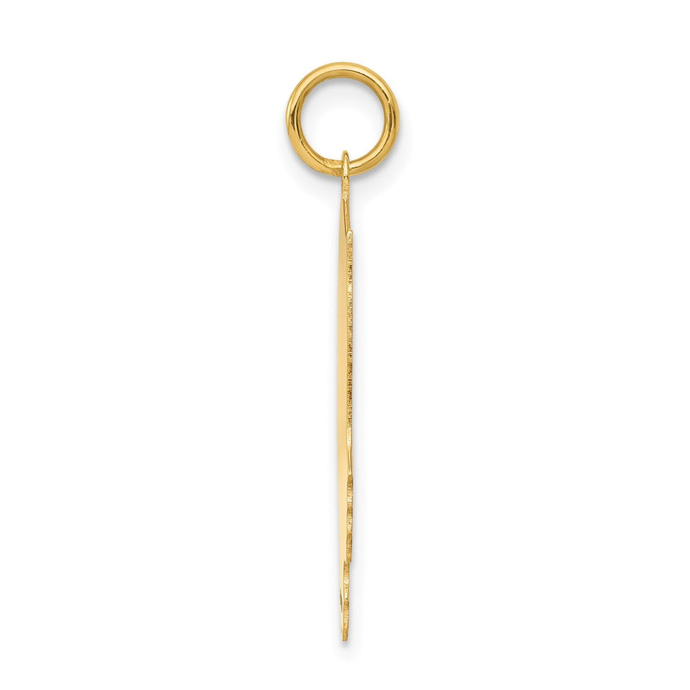14K Gelbgold 14K.013 Depth Gravierbar Mädchen Kopf Charm