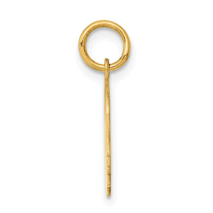 14K Gelbgold Schlicht Klein Zugewandt Right Gravierbar Junge Kopf Charm