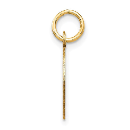 14K Gelbgold Geätzt Gravierbar Rund Plättchen Charm