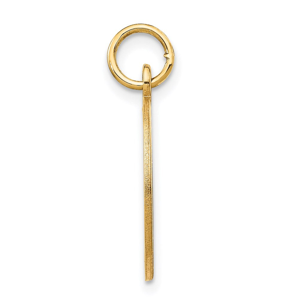 14K Gelbgold Geätzt Gravierbar Rund Plättchen Charm