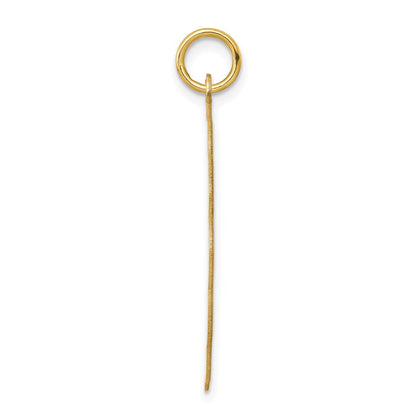 14K Gelbgold Gravierbar Gewellt Plättchen Charm