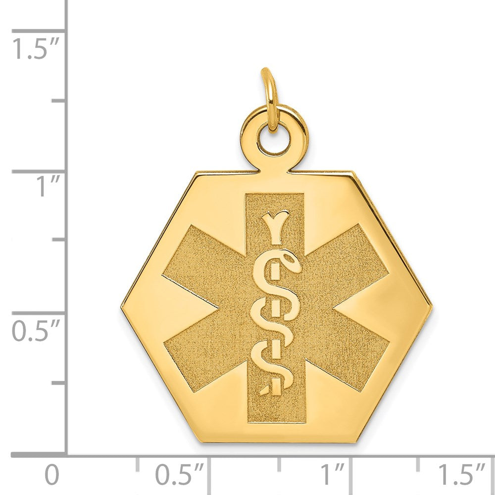 14K Gelbgold 14K Medizinisch Schmuck Unenameled Anhänger