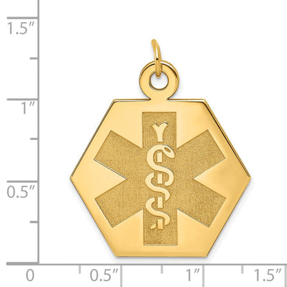 14K Gelbgold 14K Medizinisch Schmuck Unenameled Anhänger