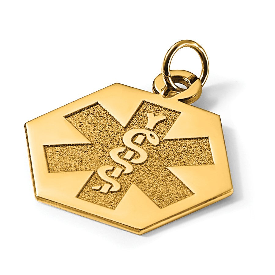 14K Gelbgold 14K Medizinisch Schmuck Unenameled Anhänger