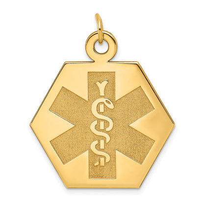 14K Gelbgold 14K Medizinisch Schmuck Unenameled Anhänger