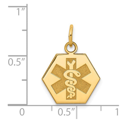 14K Gelbgold 14K Non-enameled Medizinisch Schmuck Anhänger
