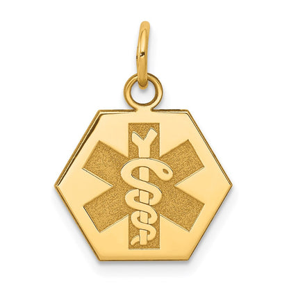 14K Gelbgold 14K Non-enameled Medizinisch Schmuck Anhänger