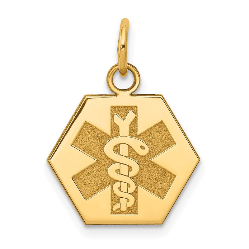 14K Gelbgold 14K Non-enameled Medizinisch Schmuck Anhänger