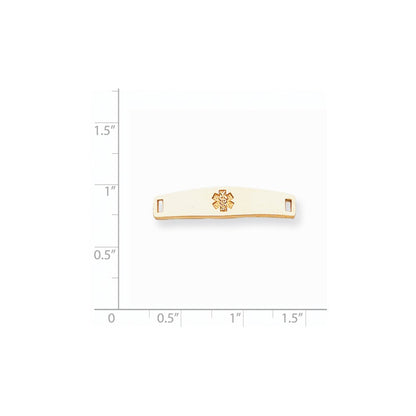 14K Gelbgold Non-enameled Medizinisch Schmuck Platte