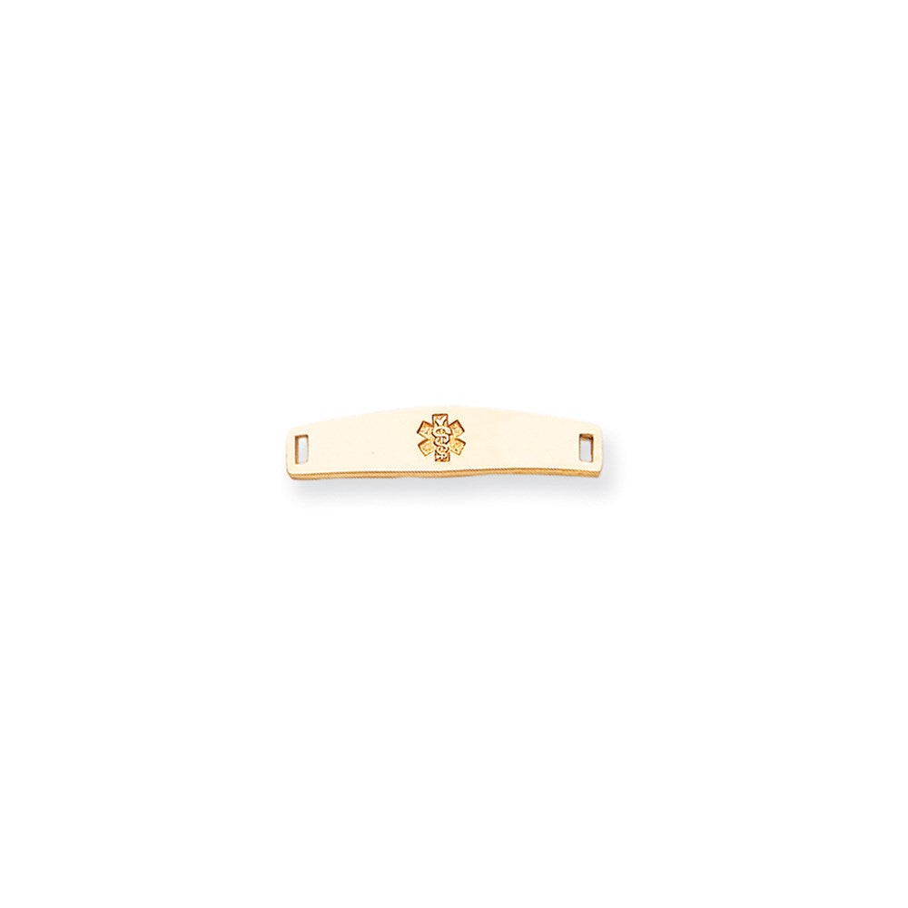 14K Gelbgold Non-enameled Medizinisch Schmuck Platte