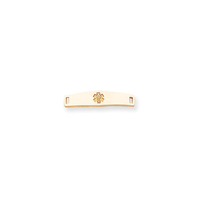 14K Gelbgold Non-enameled Medizinisch Schmuck Platte