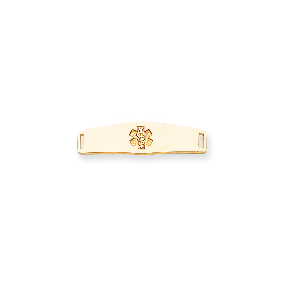 14K Gelbgold Non-enameled Medizinisch Schmuck Platte