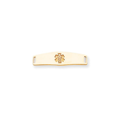 14K Gelbgold Non-enameled Medizinisch Schmuck Platte