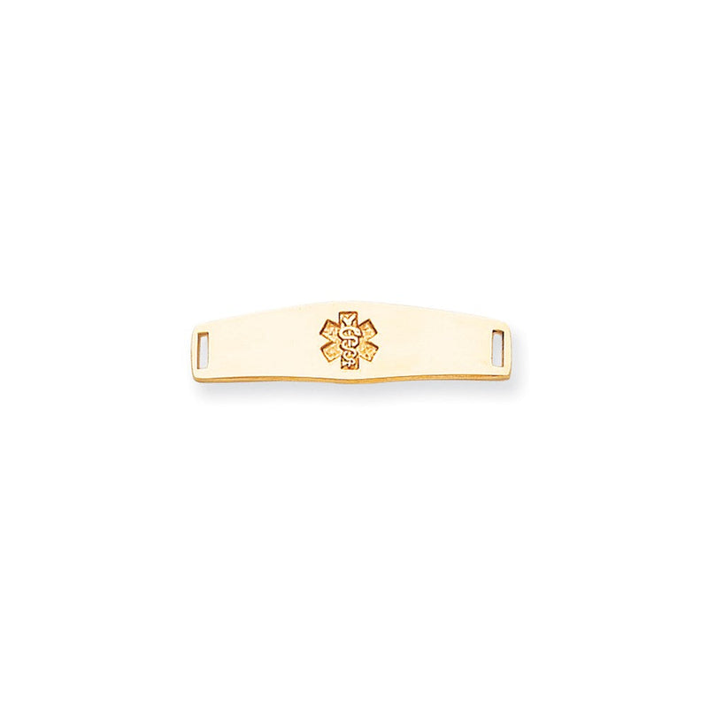 14K Gelbgold Non-enameled Medizinisch Schmuck Platte