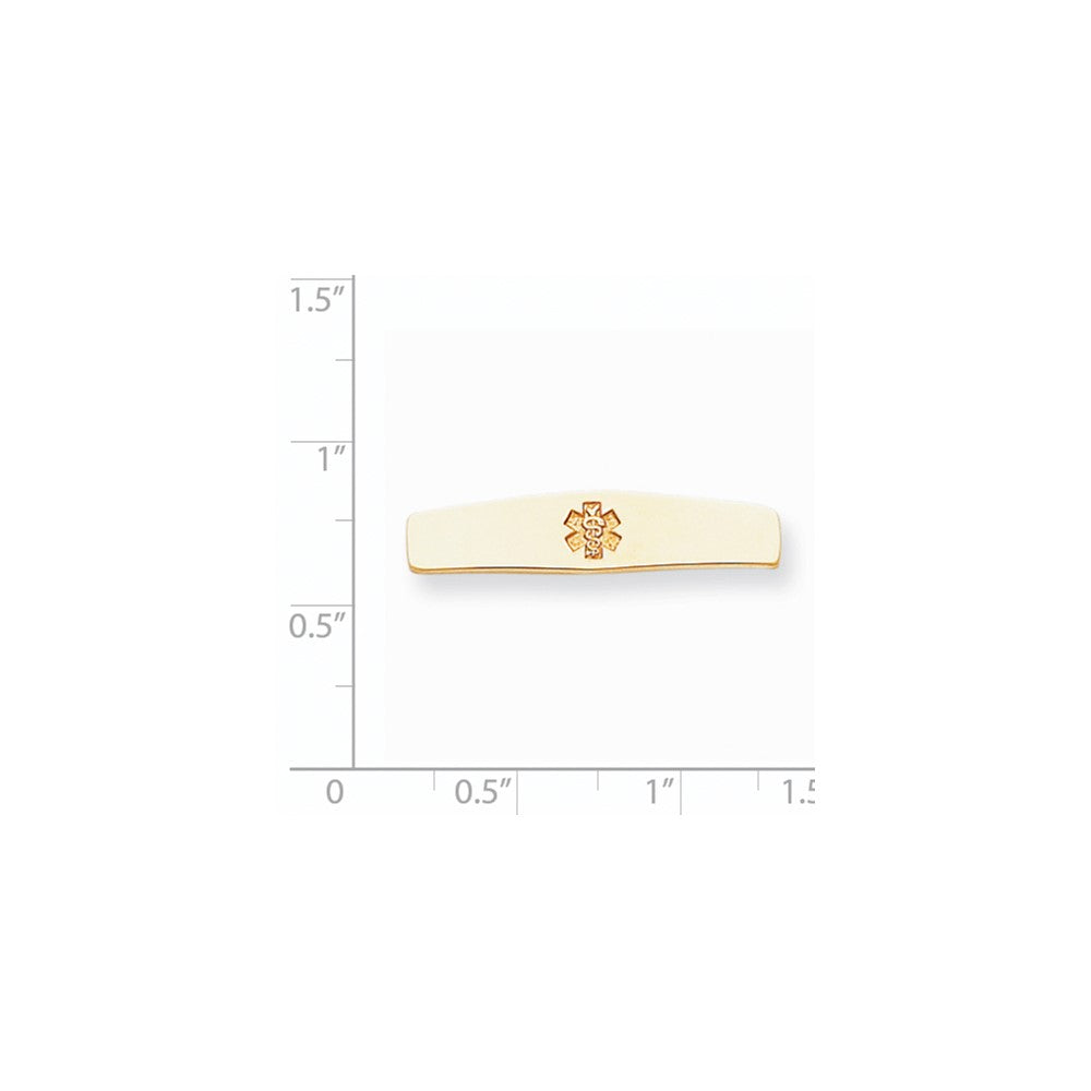 14K Gelbgold Non-enameled Medizinisch Schmuck Platte