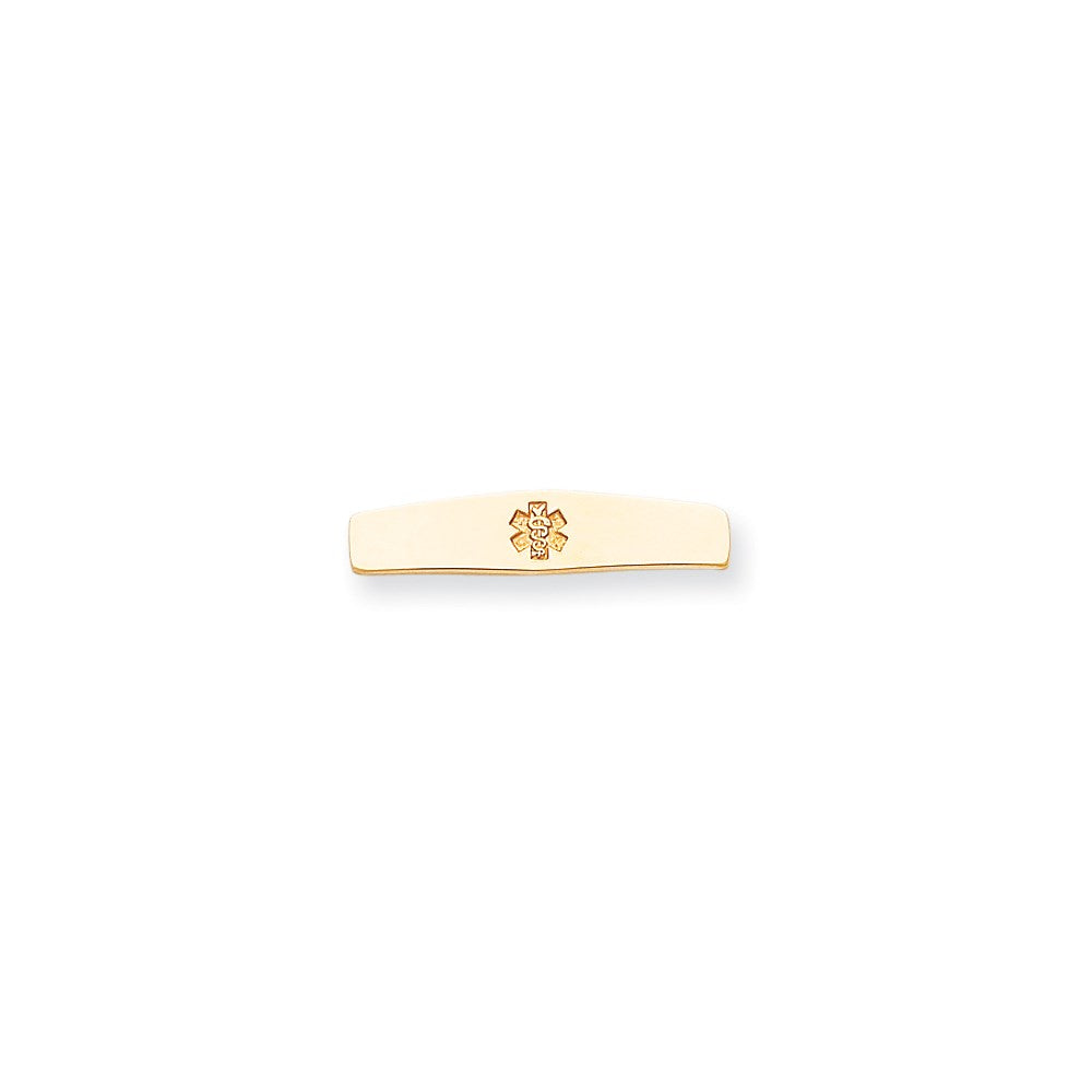14K Gelbgold Non-enameled Medizinisch Schmuck Platte