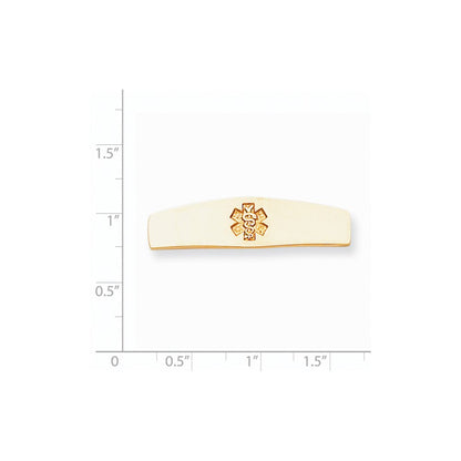 14K Gelbgold Non-enameled Medizinisch Schmuck Platte