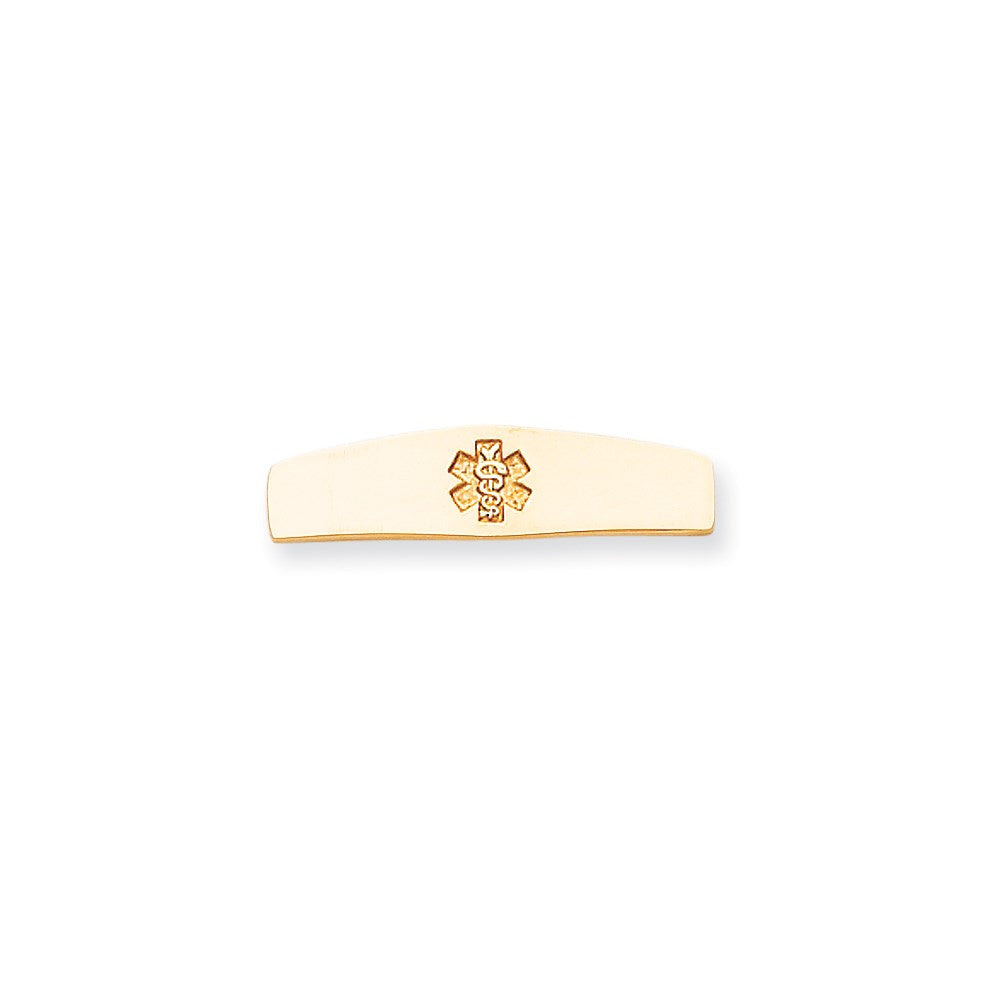 14K Gelbgold Non-enameled Medizinisch Schmuck Platte