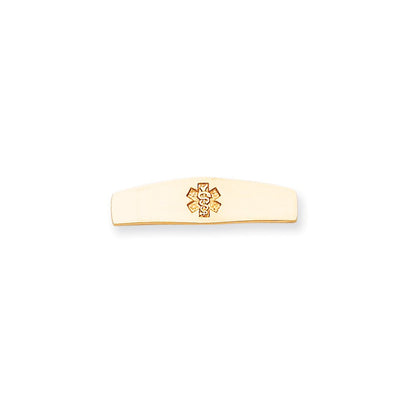 14K Gelbgold Non-enameled Medizinisch Schmuck Platte