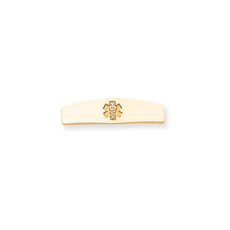 14K Gelbgold Non-enameled Medizinisch Schmuck Platte
