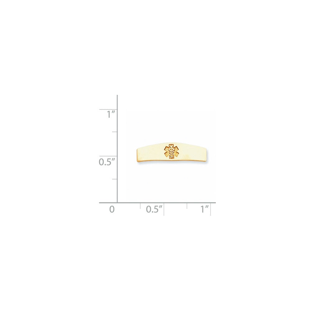14K Gelbgold Non-enameled Medizinisch Schmuck Platte