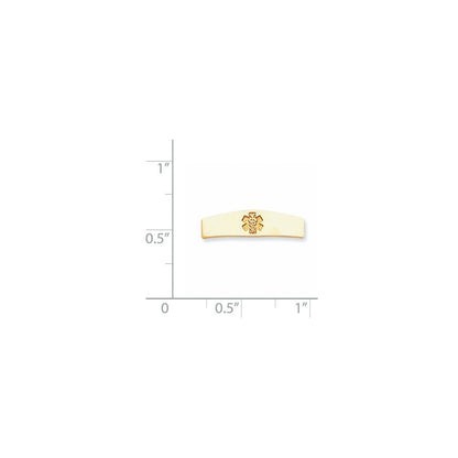14K Gelbgold Non-enameled Medizinisch Schmuck Platte