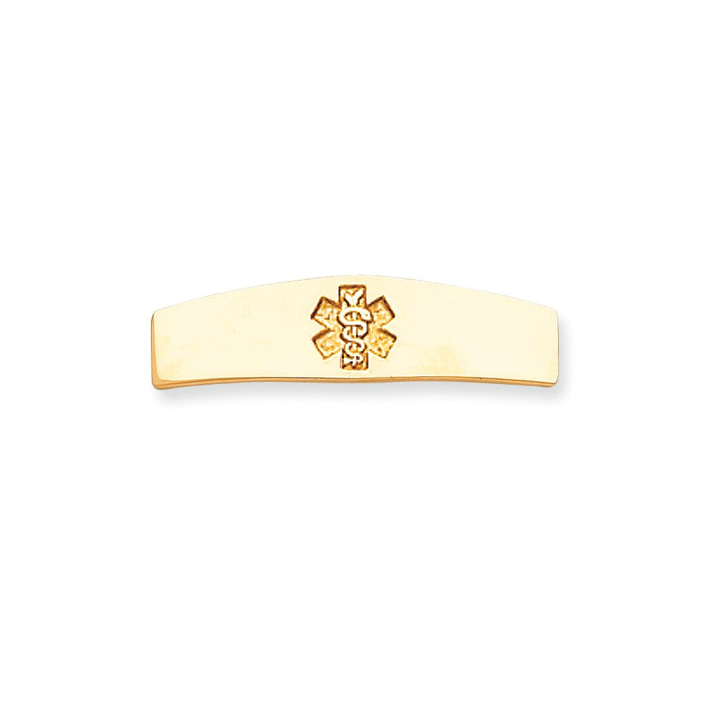 14K Gelbgold Non-enameled Medizinisch Schmuck Platte