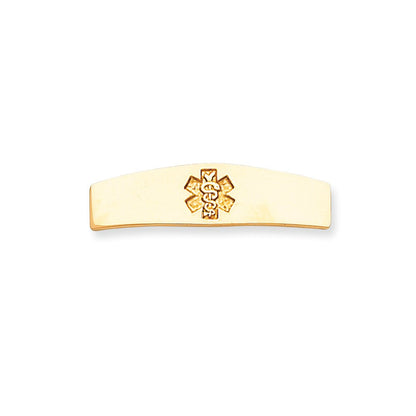 14K Gelbgold Non-enameled Medizinisch Schmuck Platte
