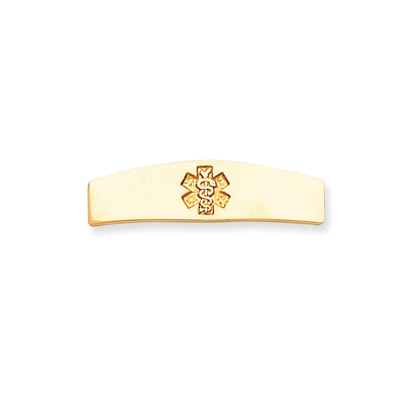 14K Gelbgold Non-enameled Medizinisch Schmuck Platte