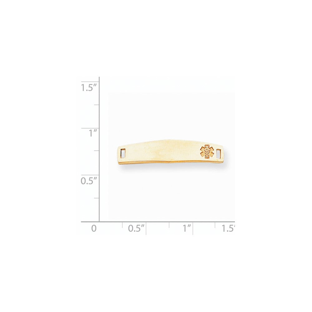 14K Gelbgold Non-enameled Medizinisch Schmuck Platte